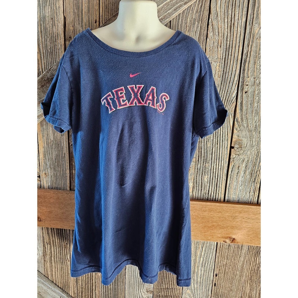 Nike Texas rangers baseball boys slim fit medium t shirt MLB